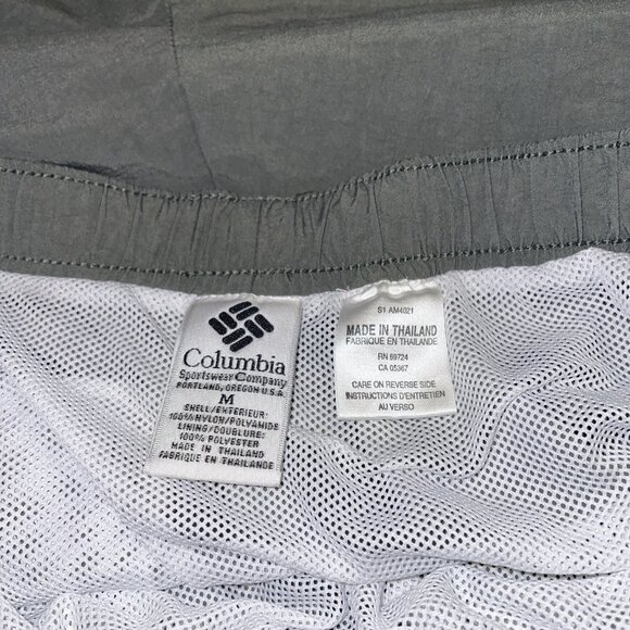 Columbia Mens Swim Trunks Board Shorts Olive Green Hiking Cargo Pockets Sz M - Picture 7 of 11